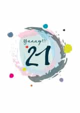 21ST 21 Birthday Card 9144 created by PAPAGRAZI