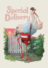 stork special New Baby Card 15616 created by Fasanian Artistry