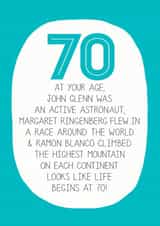 70th seventy Birthday Card 13025 created by Paper Plane