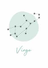 virgo starsign Birthday Card 14619 created by Pink Stripes 