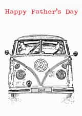 Happy Father's Day camper van card created by oi Doris