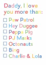 I love you more than Father's Day card created by JosieOnTheRun