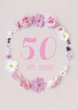 50 floral Birthday Card 8370 created by Love Lila Photography