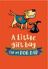 Funny Father's Day or Birthday card for a Dog Dad created by The Typecast Gallery