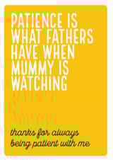 father patience Father's Day Card 12639 created by Electric Carp