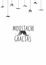 moustache gracias Thank You Card 17443 created by Studio Peers