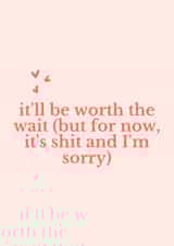 Sorry you'll have to wait - Wedding day created by The Enthusiast