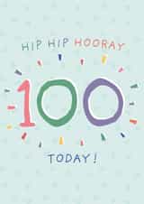Hip Hip Hooray 100th Birthday Card created by Juniper and Rose Studio