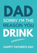 dad sorry Father's Day Card 9253 created by Tiger Feet Creations