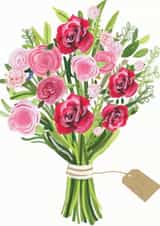 Love you floral bouquet created by Sally Darby Illustration