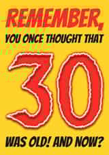 Funny Remember 30th Birthday Card created by Simon