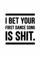 Rude - First dance - wedding card created by YOUR NAN.