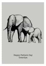 Elephant Grandpa Father's Day card created by Zoe-Claire