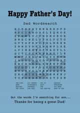 Father’s Day Dad Wordsearch Card created by Funnilyenough