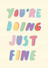 you're doing Thinking of you Card 17278 created by Heather More Illustration