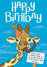 know giraffe Birthday Card 17582 created by Wit & Wisdom