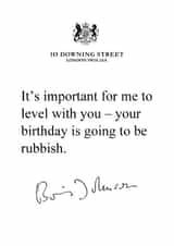boris johnson important Birthday Card 29084 created by The Happy Bee