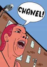 Chanel Viral Meme Greetings Card created by Charles Makes
