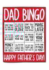 Dad Quotes Fathers Day Bingo Card created by TeePee Creations