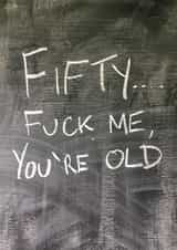 50 fifty Birthday Card 15104 created by Hot Balloon Art