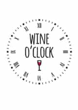 wine o'clock wine Just because Card 17868 created by Karen Brown