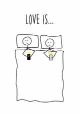 iphone bed Love & Friendship Card 42594 created by Hurrah For Gin