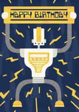 Children's Electric Robot Birthday Card created by Kyle Prior