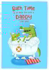 Bath time Birthday or Father's Day card created by Blue Kiwi Design