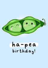 ha-pea pun Birthday Card 18032 created by The Dew Drop Designs