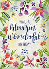 bloomin wonderful Birthday Card 18036 created by Michelle Gate