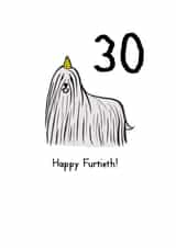 30 thirty Birthday Card 1651 created by Reigning Cats . . . and dogs