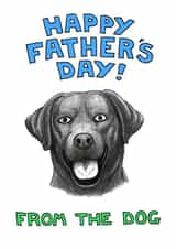 labrador dog Father's Day Card 1951 created by Off The Leash Cartoons by Rupert Fawcett
