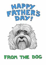 Dog cockapoo Father's Day Card 1954 created by Off The Leash Cartoons by Rupert Fawcett