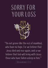 bereavement christian Sympathy Card 16746 created by Christian Gift Store