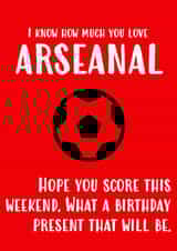 arseanal hope Birthday Card 16375 created by Sarcardstic