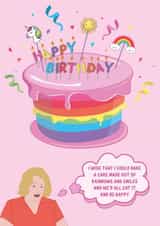 MEANGIRLS RAINBOWS Birthday Card 17269 created by Made in Manchester Crafts