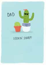 dad birthday or father's day cactus card created by Jasperpie