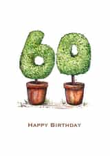 Garden inspired 60th birthday card created by Nancy Horton