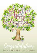 Pretty Tree Anniversary Card - Congratulations To A Very Special Couple created by Kate Garrett