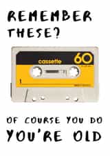 cassett tape Birthday Card 18118 created by ROFLCards