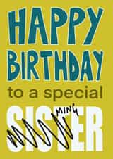 Minger Sister birthday card created by Phil Sterne