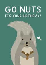 Squirrel Nuts Birthday Card created by Jeff and the Squirrel