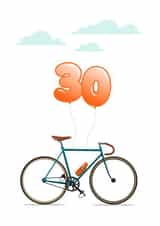 30 30th Birthday Card 11641 created by The Sunday Cyclist