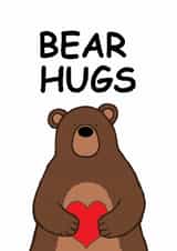 bear hugs Love & Friendship Card 13158 created by CARDTOON