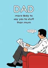 dad more Father's Day Card 9836 created by Cat Flap Cards