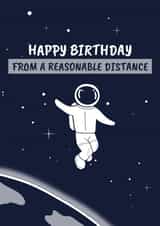 reasonable distance Birthday Card 41658 created by Kewl cards