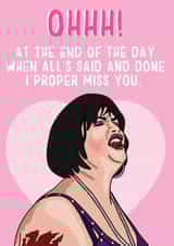 Oh I miss you Nessa Gavin and Stacey card created by Bubble&Cheek