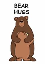 A BEAR HUG CARD created by CARDTOON