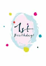 Baby 1st Birthday Birthday Card 9145 created by PAPAGRAZI