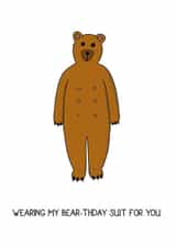 Bear Birthday Card 41460 created by Blank Faced Bear